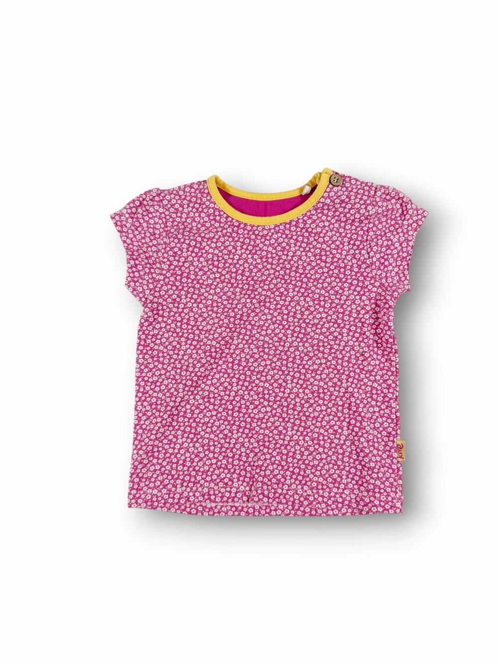 Kite Organic Cotton Pink Ditsy Floral T-Shirt Size 6–12 Months / 80 cm